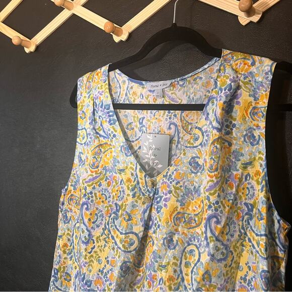 Floral & Ivy‎ Floral Tank Top Size Small - Picture 3 of 9